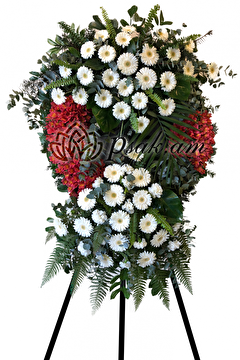 Wreath With Red Alstroemerias
