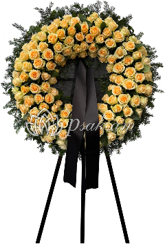Funeral Wreath of Avalanche Roses