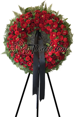 Funeral Wreath in Red