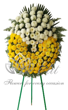 Wreath of Yellow Chrysanthemums
