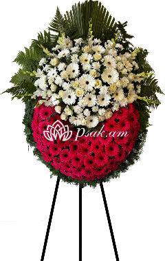 Funeral wreath with Intense Gerberas
