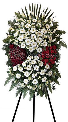 Flowers Funeral Wreath With Calla Lilies