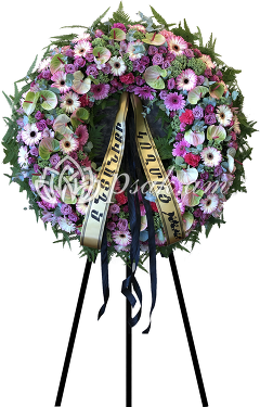 Wreath with Fantasy Anthuriums