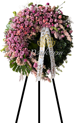 Ալիքաձև Ծաղկեպսակ Deep Water Վարդերով