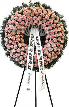 Wreath of Exquisite Pink Carnations